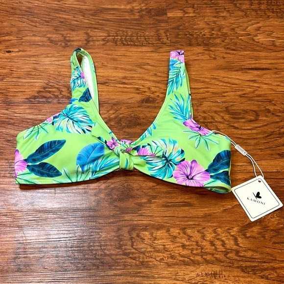 Kamoni Tropical Bikini Top NWT Size M - Picture 1 of 6